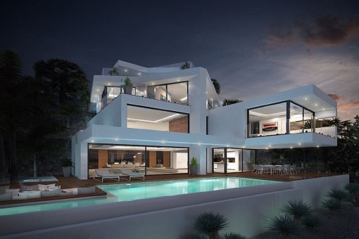 First sea line luxury villa with infinity pool in Jávea, Alicante